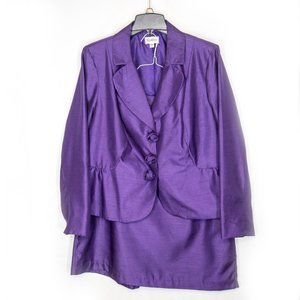 Nicolette  2 Pc Purple Skirt Set Size 16W